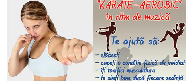 HAI LA SPORT! PROGRAM KARATE â€“ AEROBIC in ritm de muzica,12 ore pe luna, pentru femei si barbati cu 49 RON,la Sala  FREELINE din PLOIESTI!